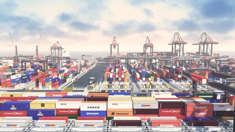 Container terminal animation